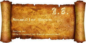 Neumüller Bence névjegykártya