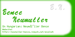 bence neumuller business card